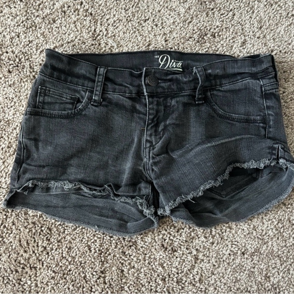 Diva Black Jean Shorts